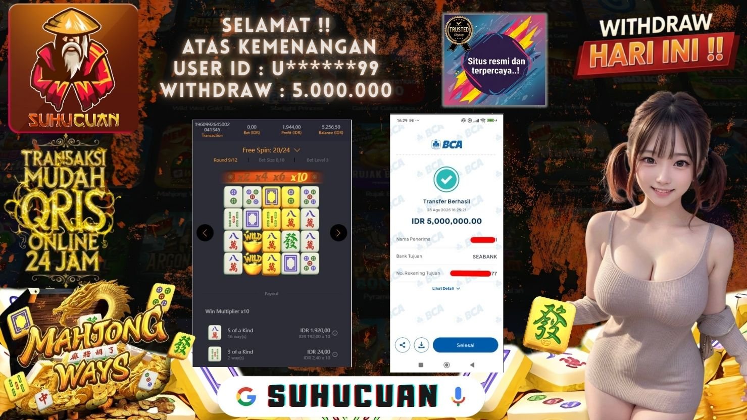 SUHUCUAN JACKPOT SLOT MAHJONG WAYS